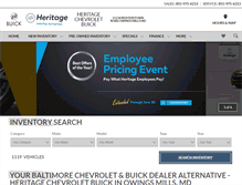 Tablet Screenshot of heritagechevrolet-buick.com